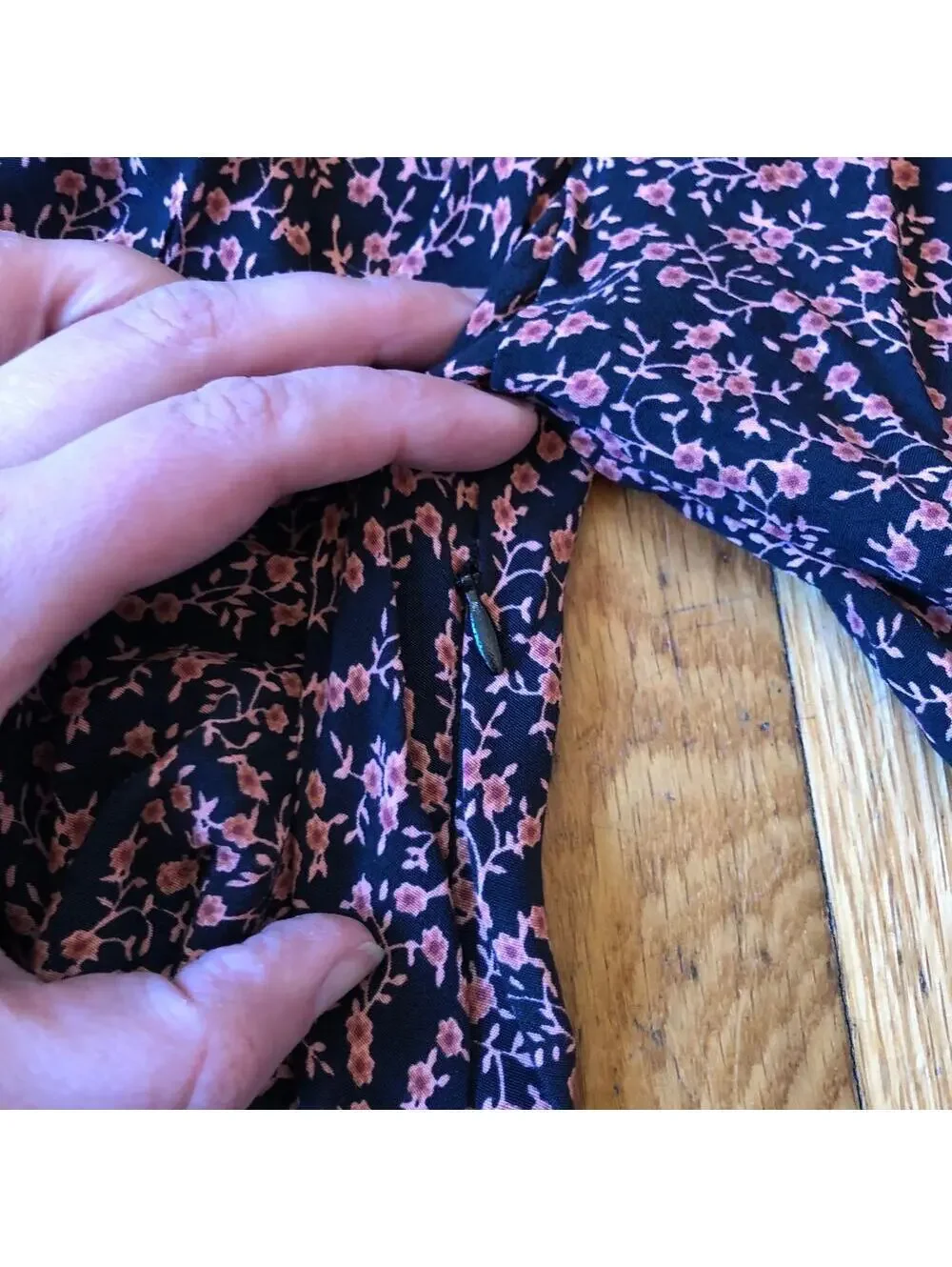 Free People EUC Women's Black Blush Clara Floral Tunic Size Small
